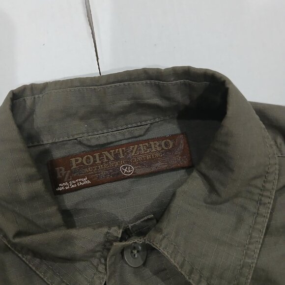 Point Zero Military Green Obama Patches Shirt/Jacket size XL. - Picture 5 of 14